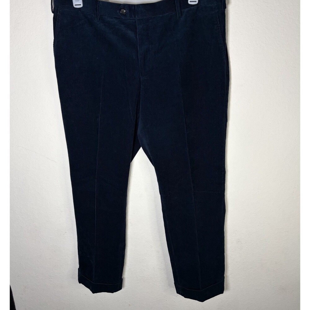 Spier & Mackay Blue Corduroy Cuffed Hem Contemporary Trousers Men’s Size 38x32